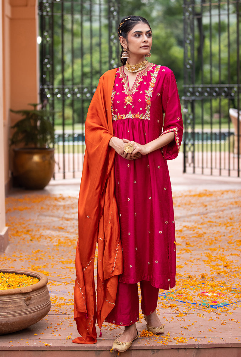 Rani Floral Sitara Husna Kurta Set