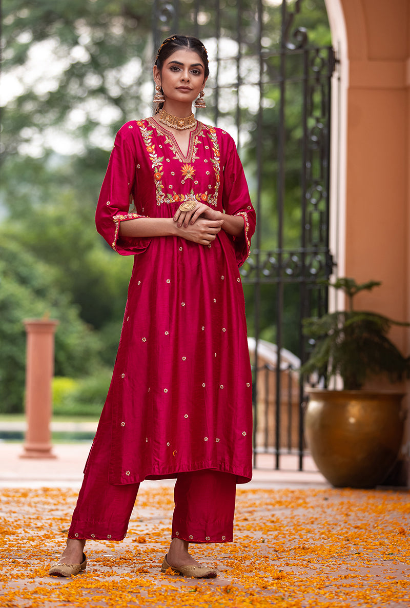Rani Floral Sitara Husna Kurta Set
