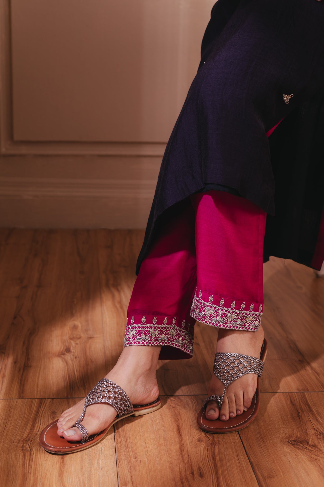 Tri Colour Purple Rangoli Set