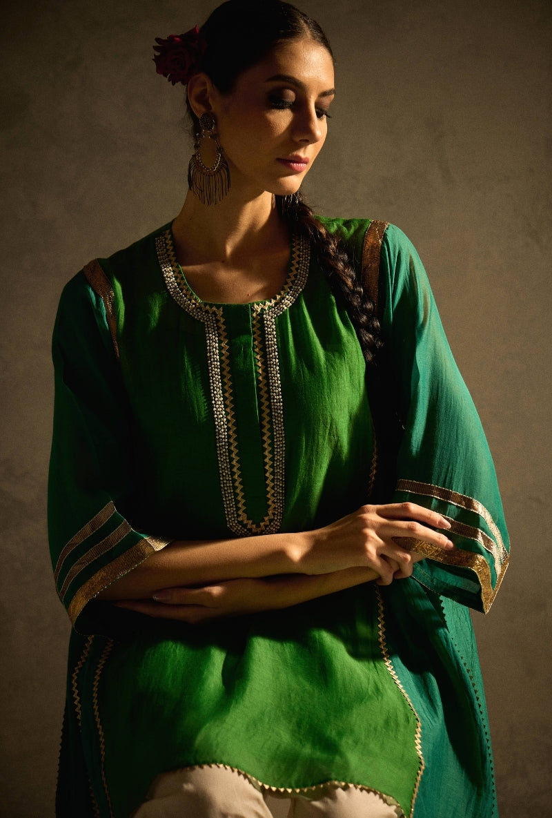 Green Choga Style Gulabo Salwar Set