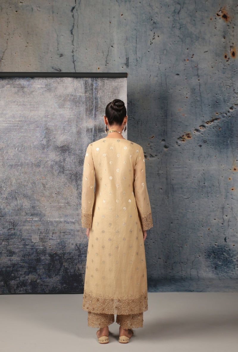 Ivory Banarsi Dori Work Nihira Kurta Set