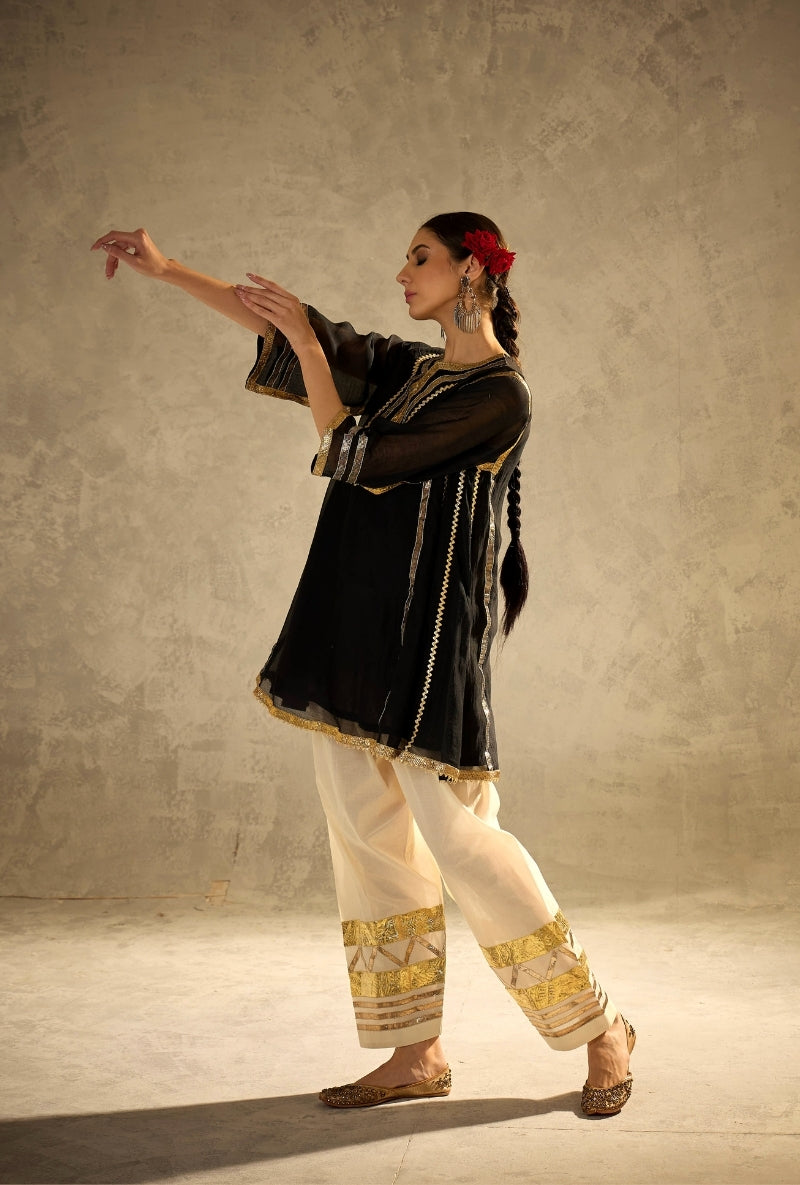 Black Choga Style Gulabo Salwar Set