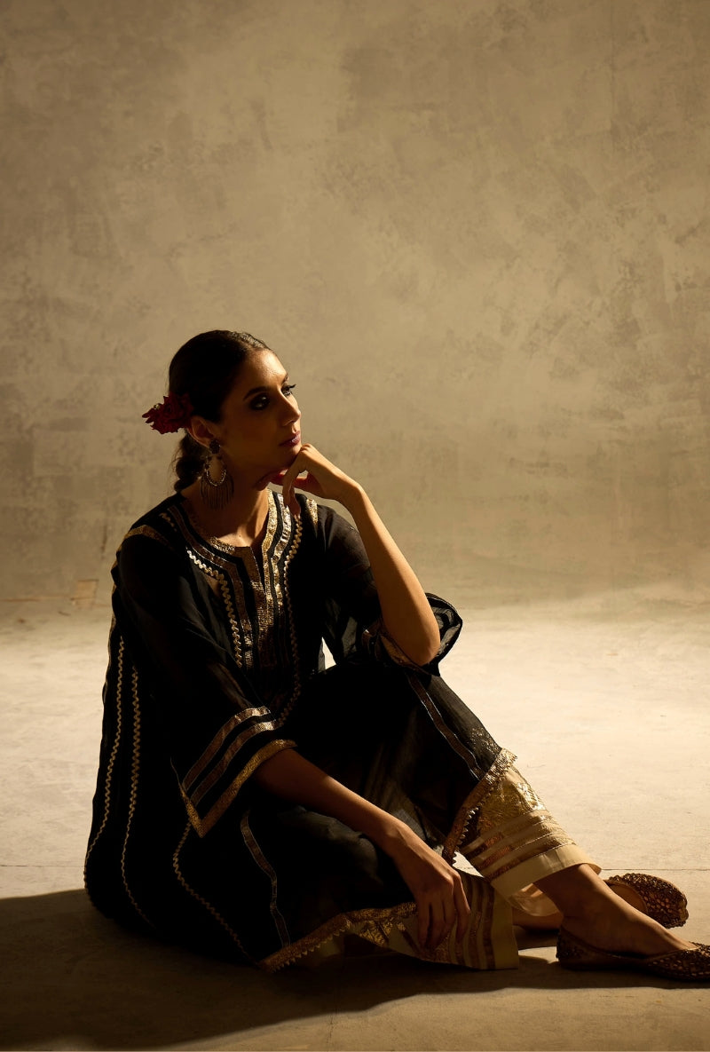 Black Choga Style Gulabo Salwar Set