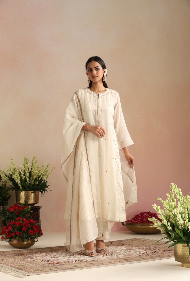 Ivory Dabka Itrh Kurta Set