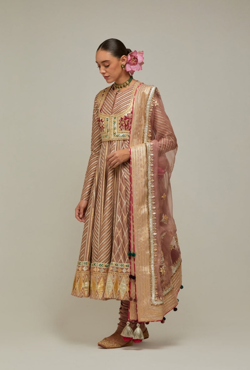 Socialite Rose Gota Anarkali Mehreen Jacket Set