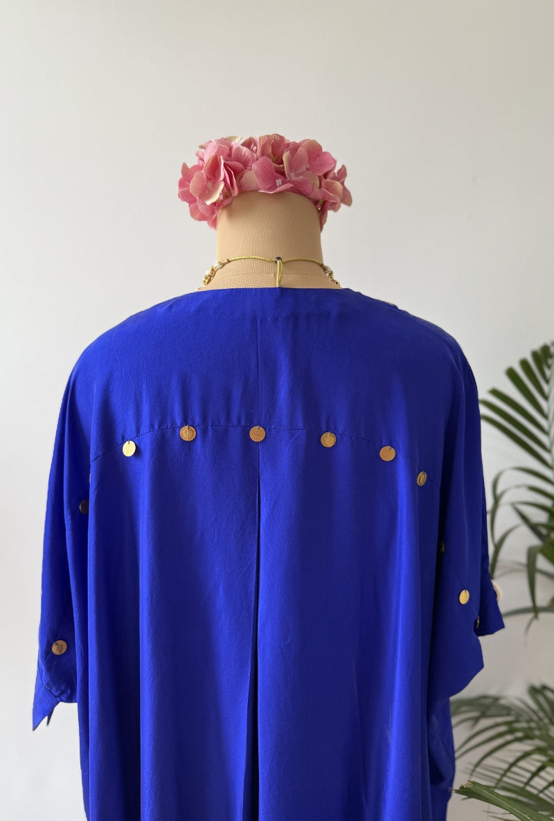 Blue Dori Yoke Kaftan Kurta Set