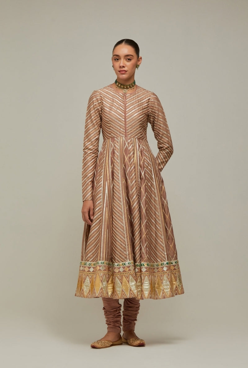 Socialite Rose Gota Anarkali Mehreen Jacket Set
