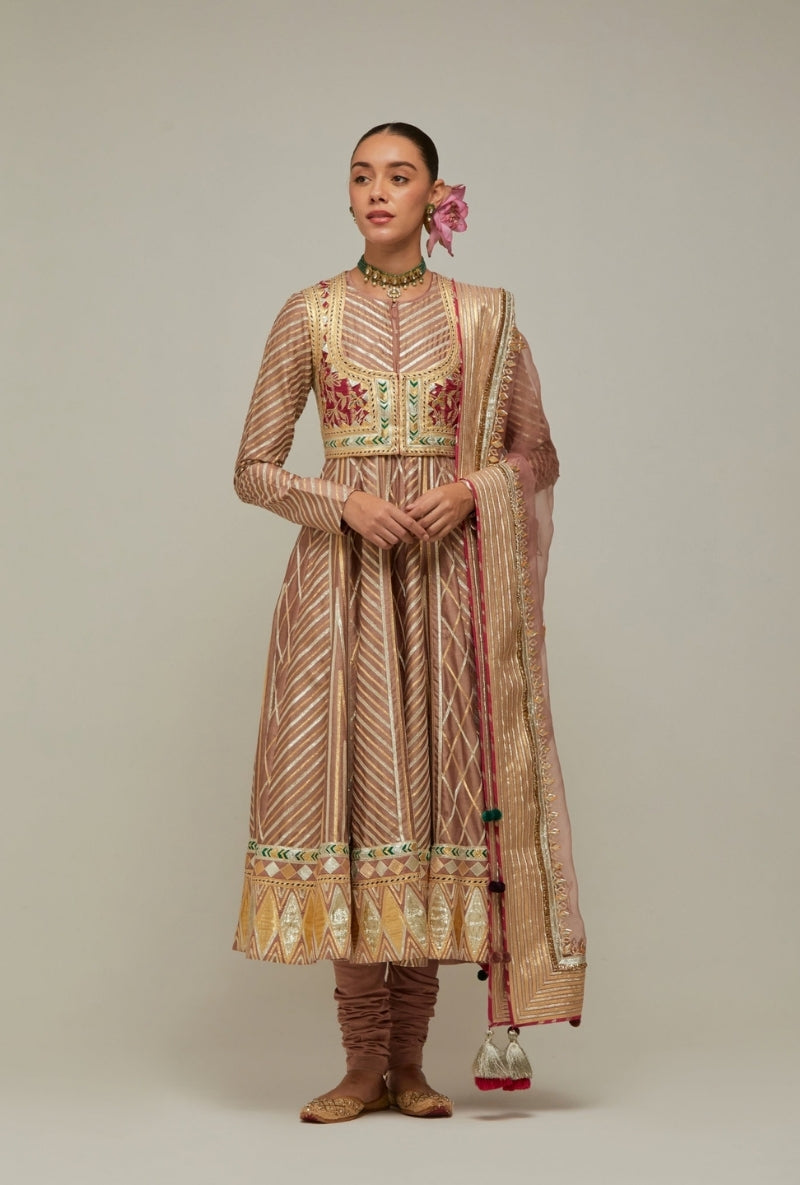 Socialite Rose Gota Anarkali Mehreen Jacket Set