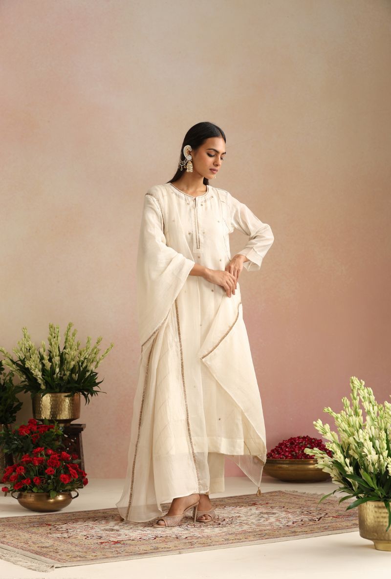 Ivory Dabka Itrh Kurta Set