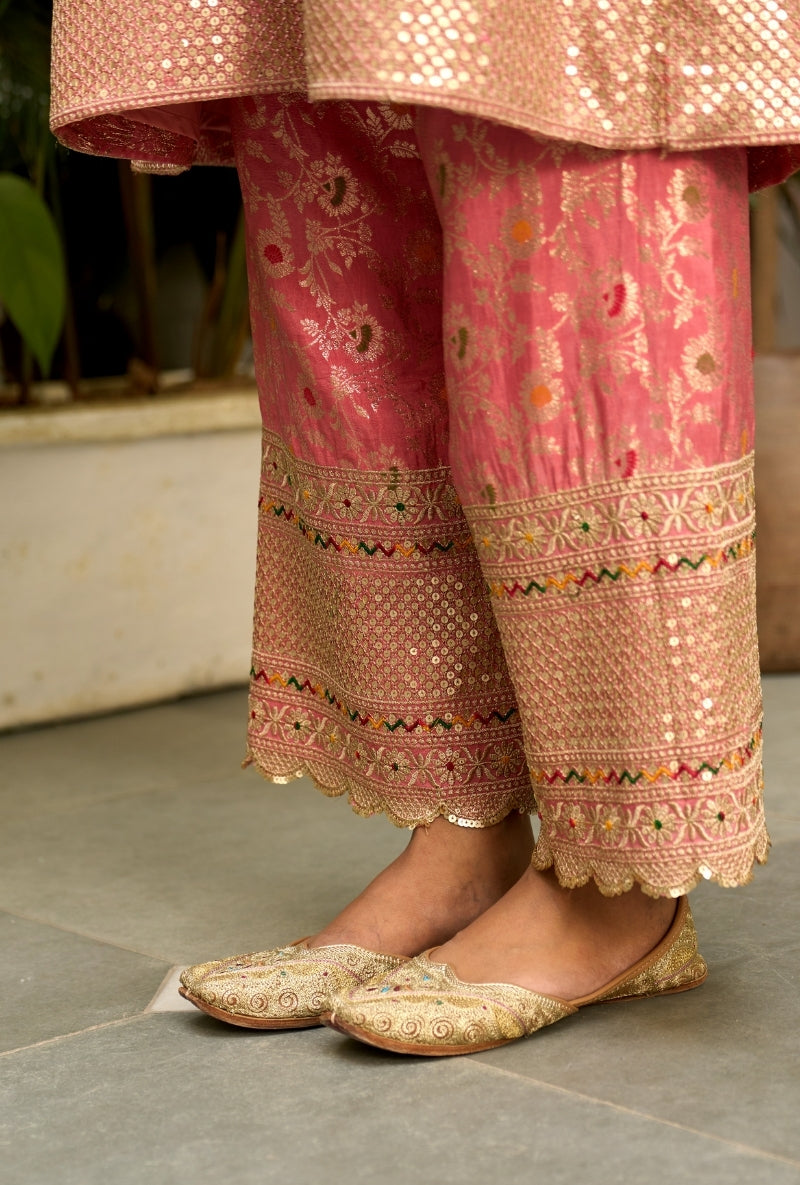 Pink Brocade Nadira Co-Ord Set