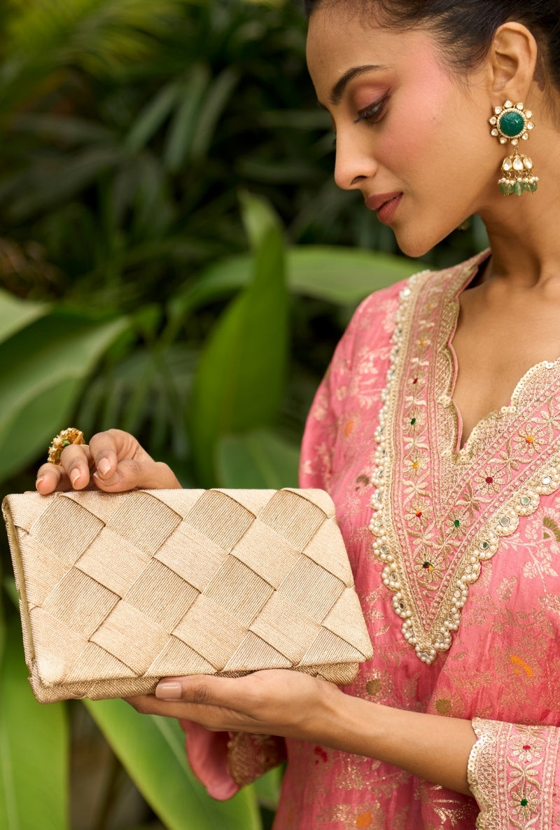 Pink Brocade Nadira Co-Ord Set