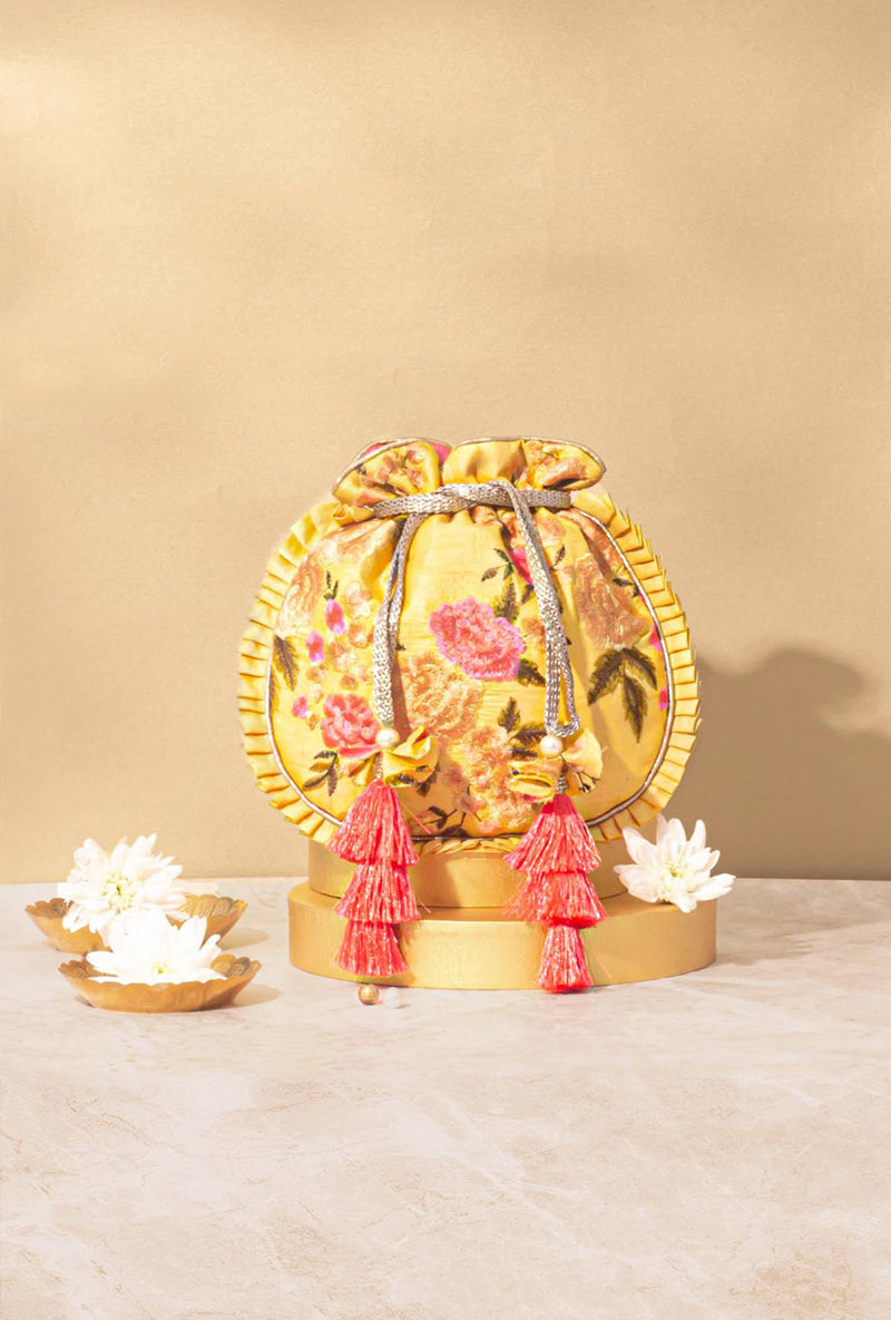 Candy Crush Potli Bag- Yellow