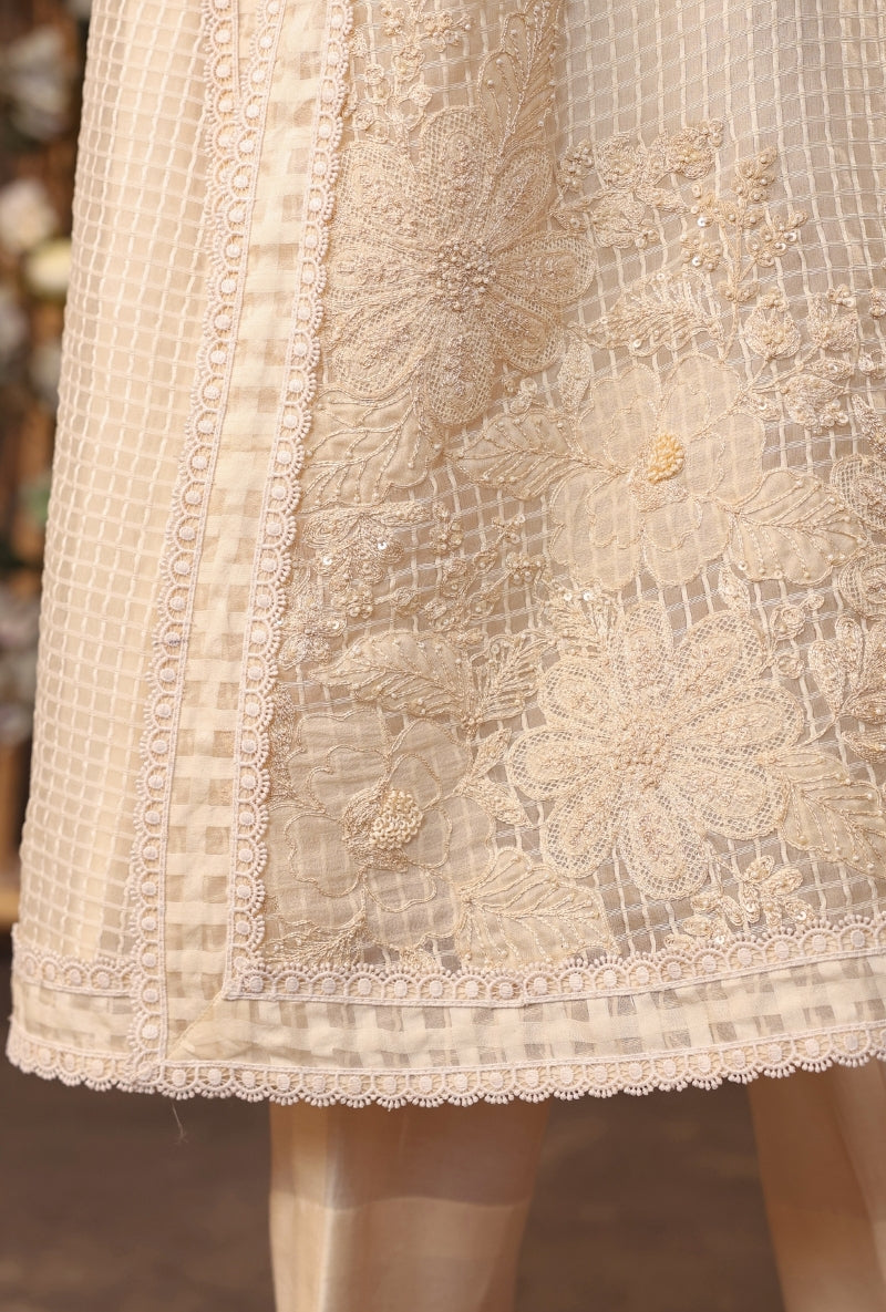 Ivory Straight Long Saaz Kurta Set