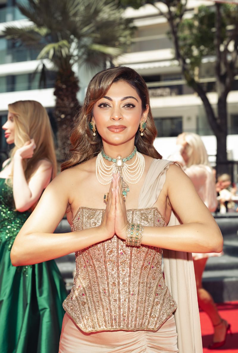 Meghna Nayyar’s Corset Saree for Her Cannes Appearance