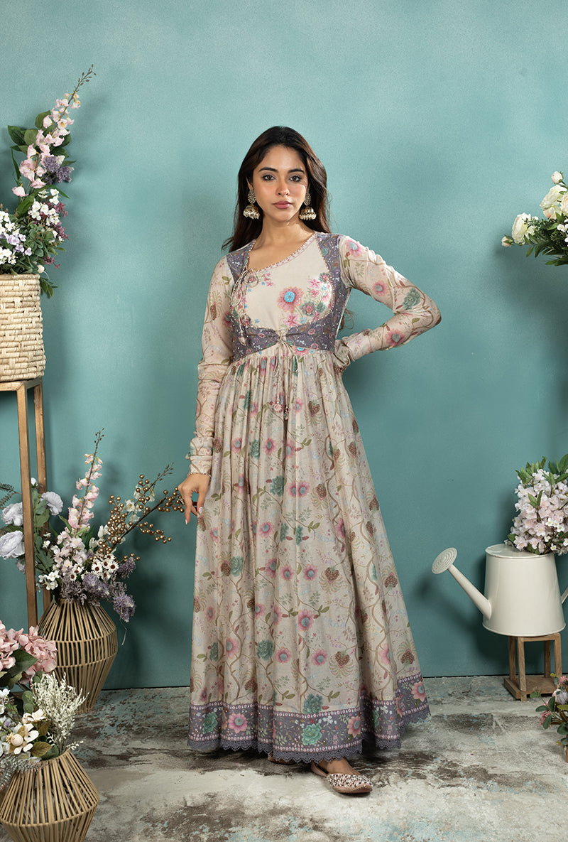 Ivory Mughal Koti Made In Heaven Anarkali Kurta Set