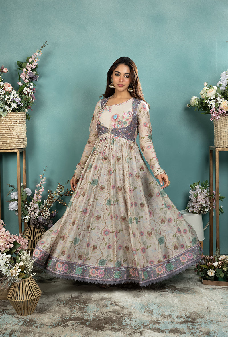 Ivory Mughal Koti Made In Heaven Anarkali Kurta Set