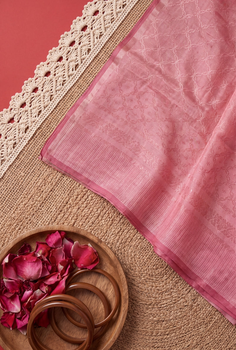 Moti Work Neck Unstitched Suit Set