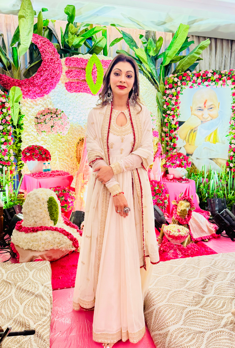 Meghna Nayyar in Ivory Kalidar Noorie Kurta Set