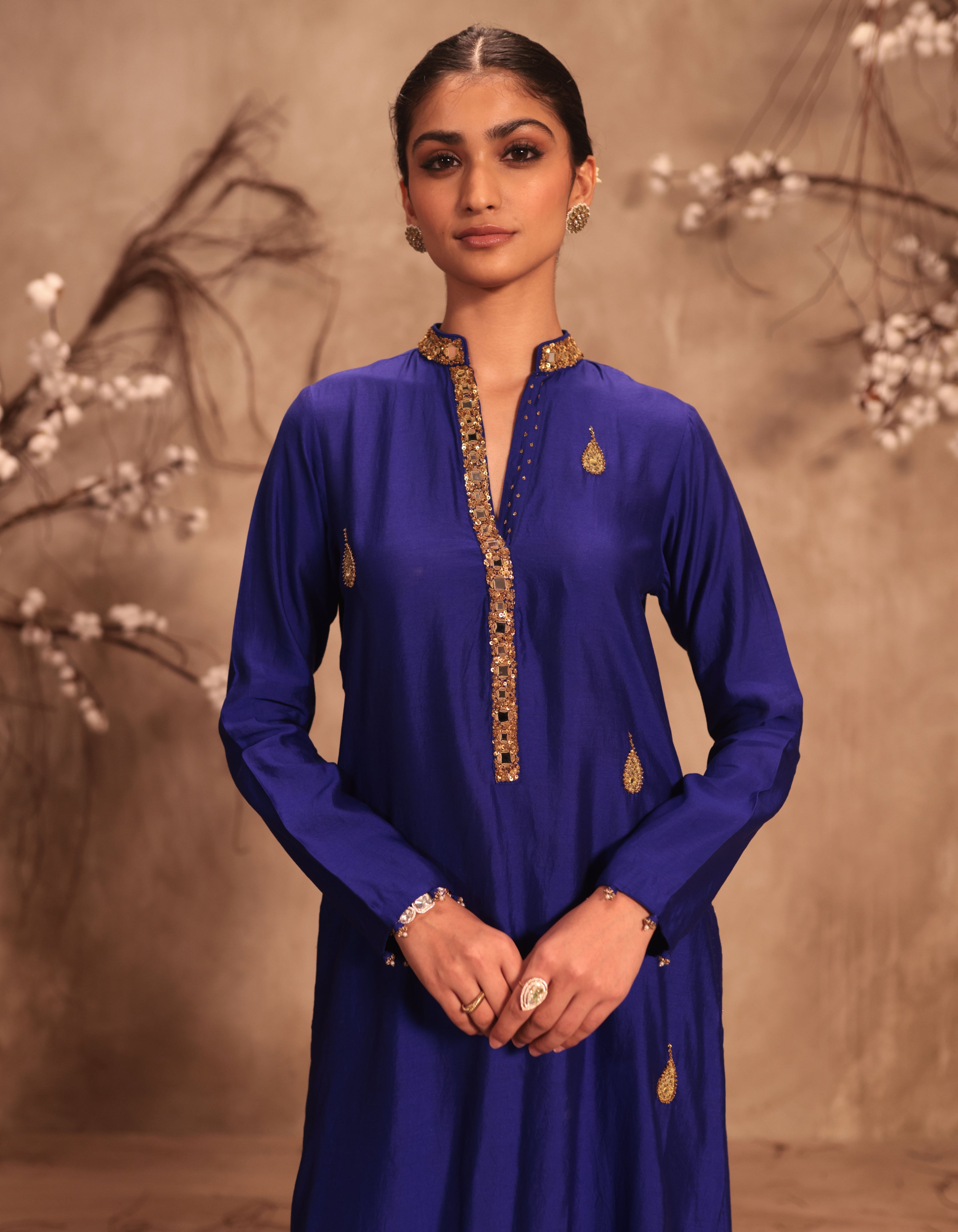 Indigo Applique Rani Kurta Set