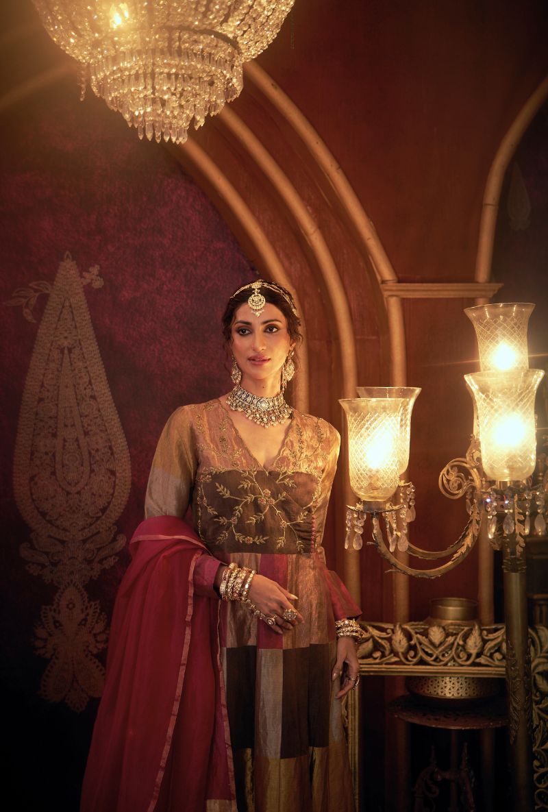 Magenta Angrakha Style Kainaat 2.0 Anarkali Set
