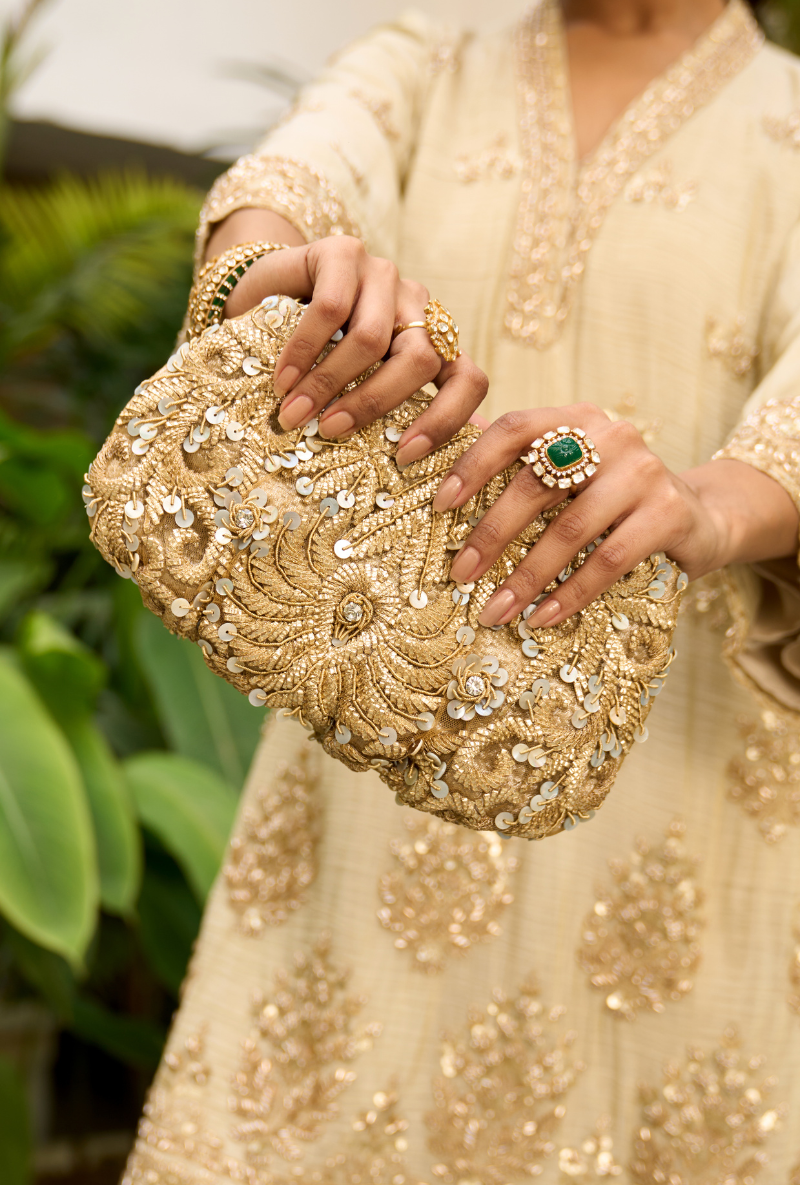 Ivory Bell Sleeve Nadira Farshi Salwar Set