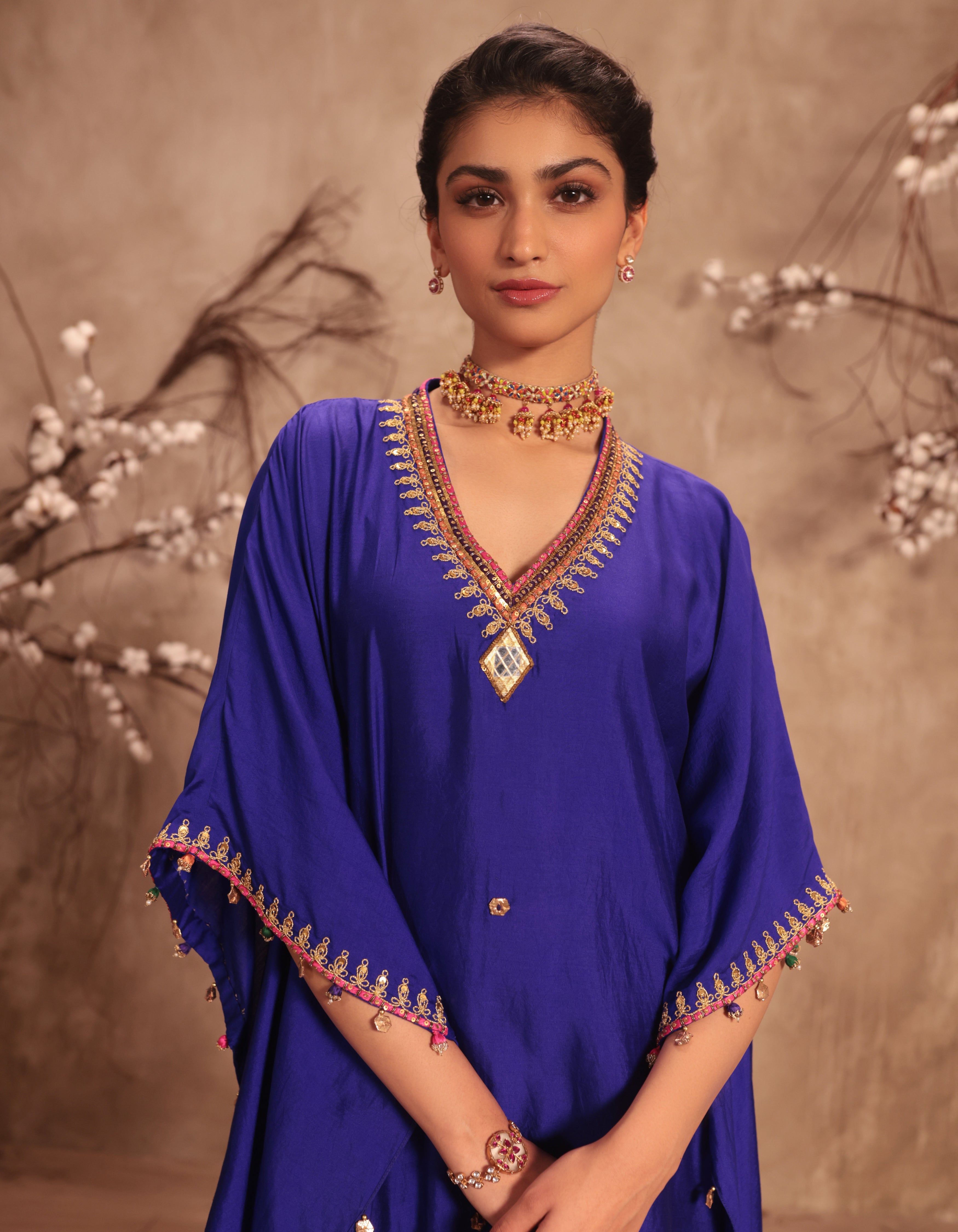 Indigo Rani Kaftan Set