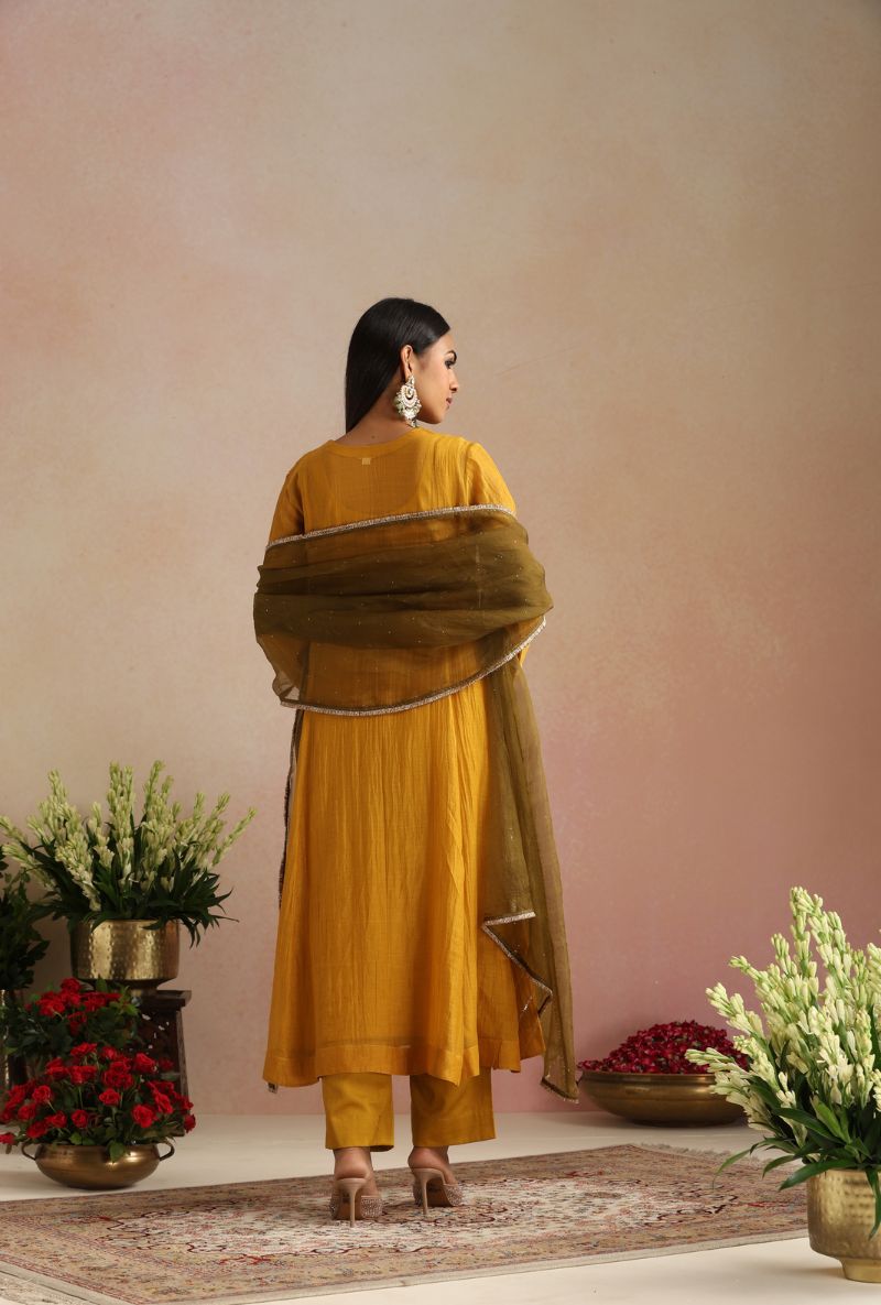 Mustard Dabka Itrh Kurta Set