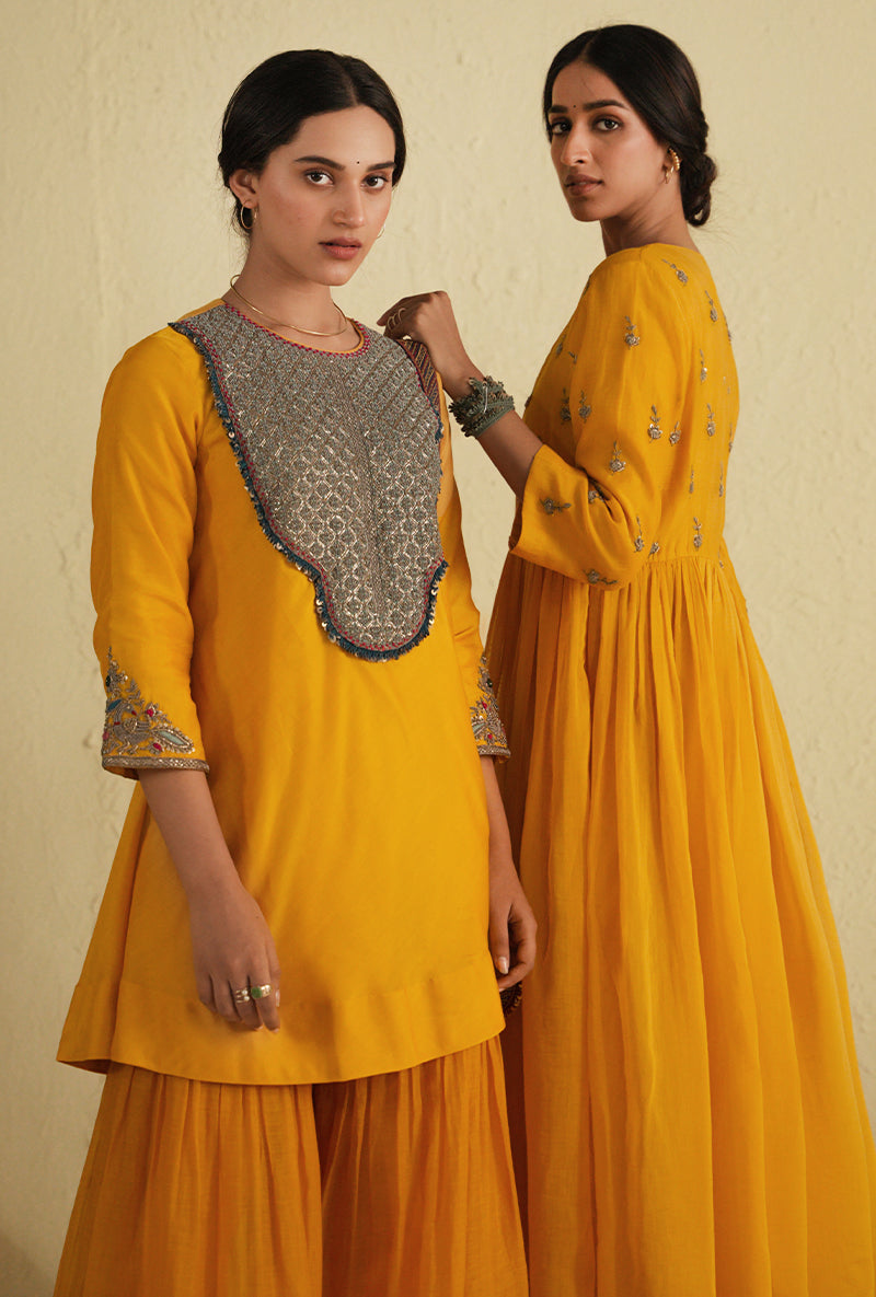 Yellow Noorie Gharara Set