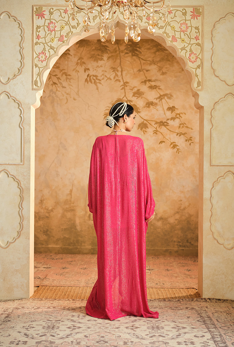 Hot Pink Short Kurta Goonj Sharara Set