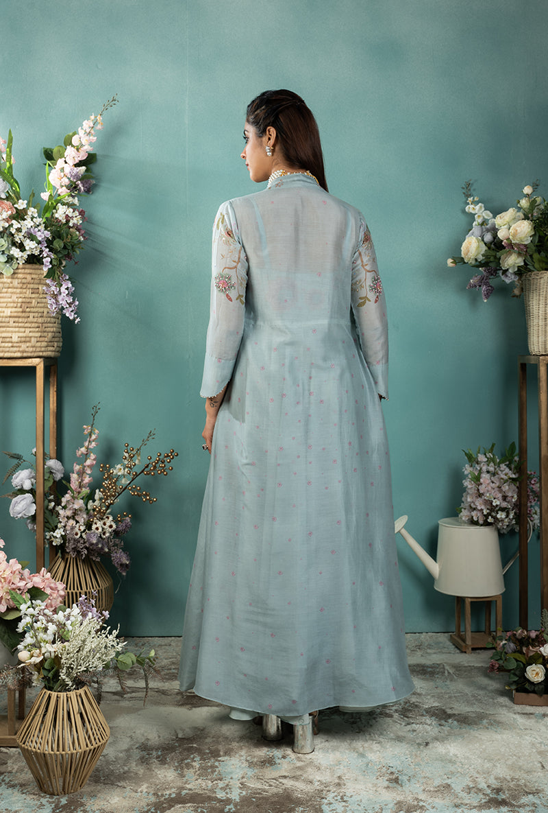 Blue Mughal Made In Heaven Jacket Set