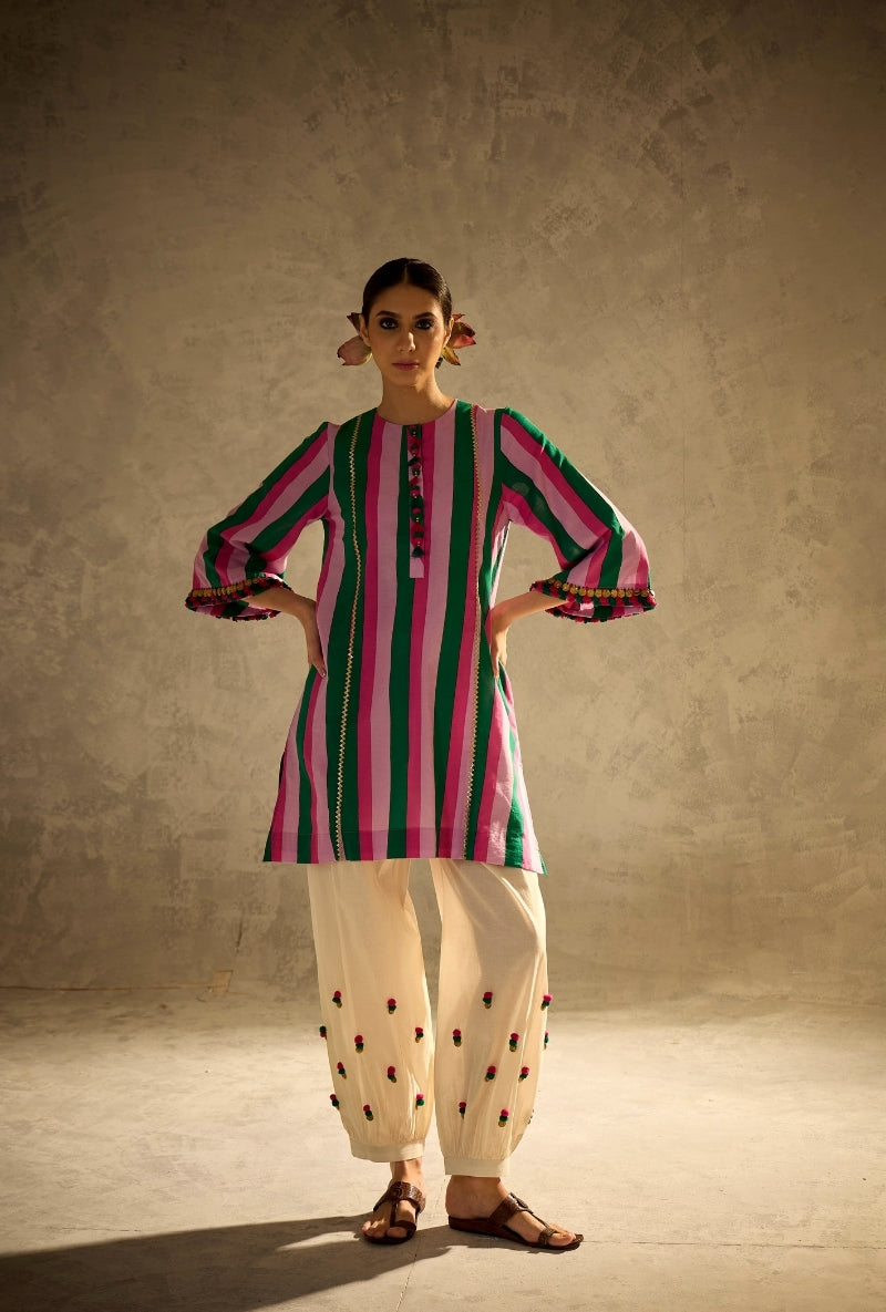 Multi Color Stripes Gulabo Salwar Set