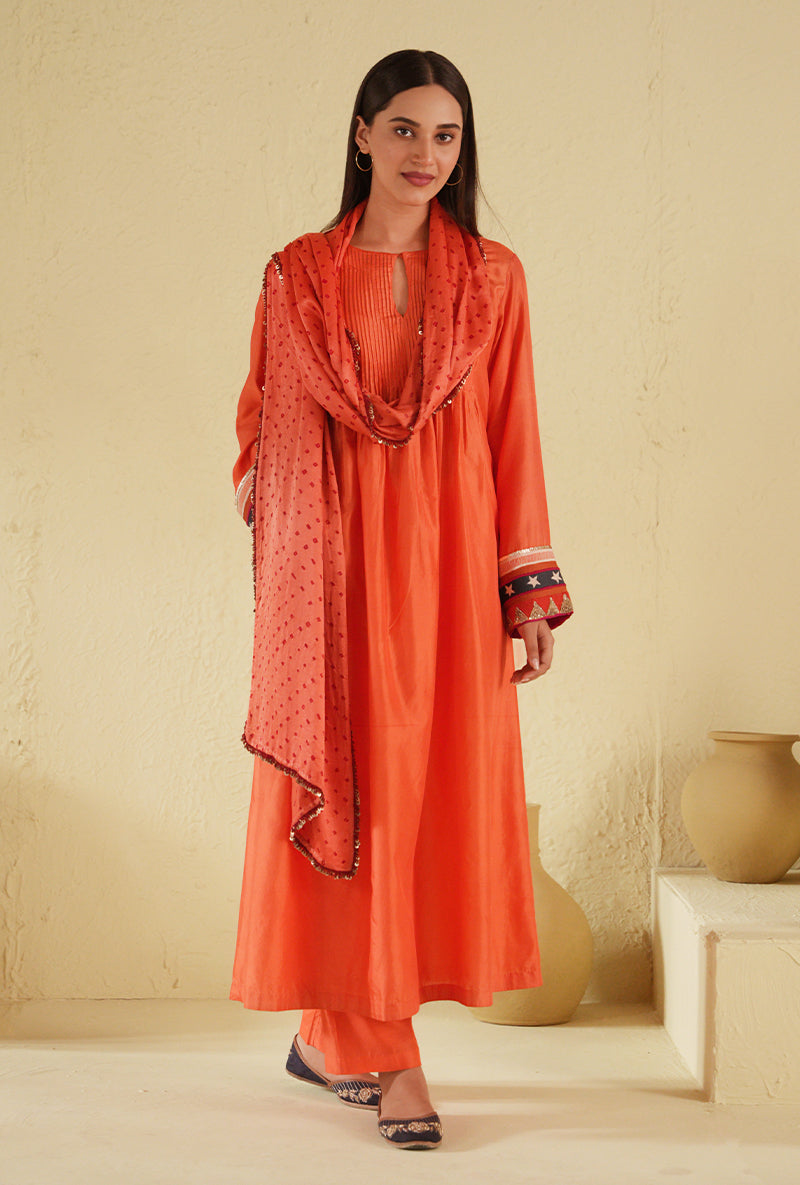 Coral Pintuck Noorie Kurta Set