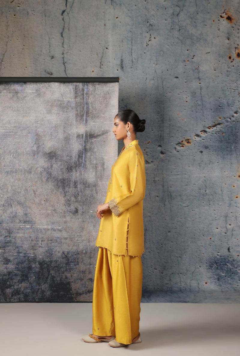 Yellow Short Buti Nihira Salwar Set
