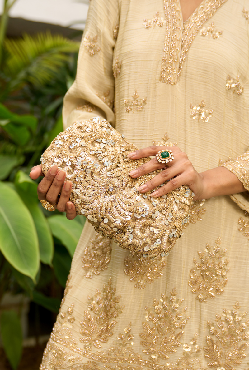 Ivory Bell Sleeve Nadira Farshi Salwar Set