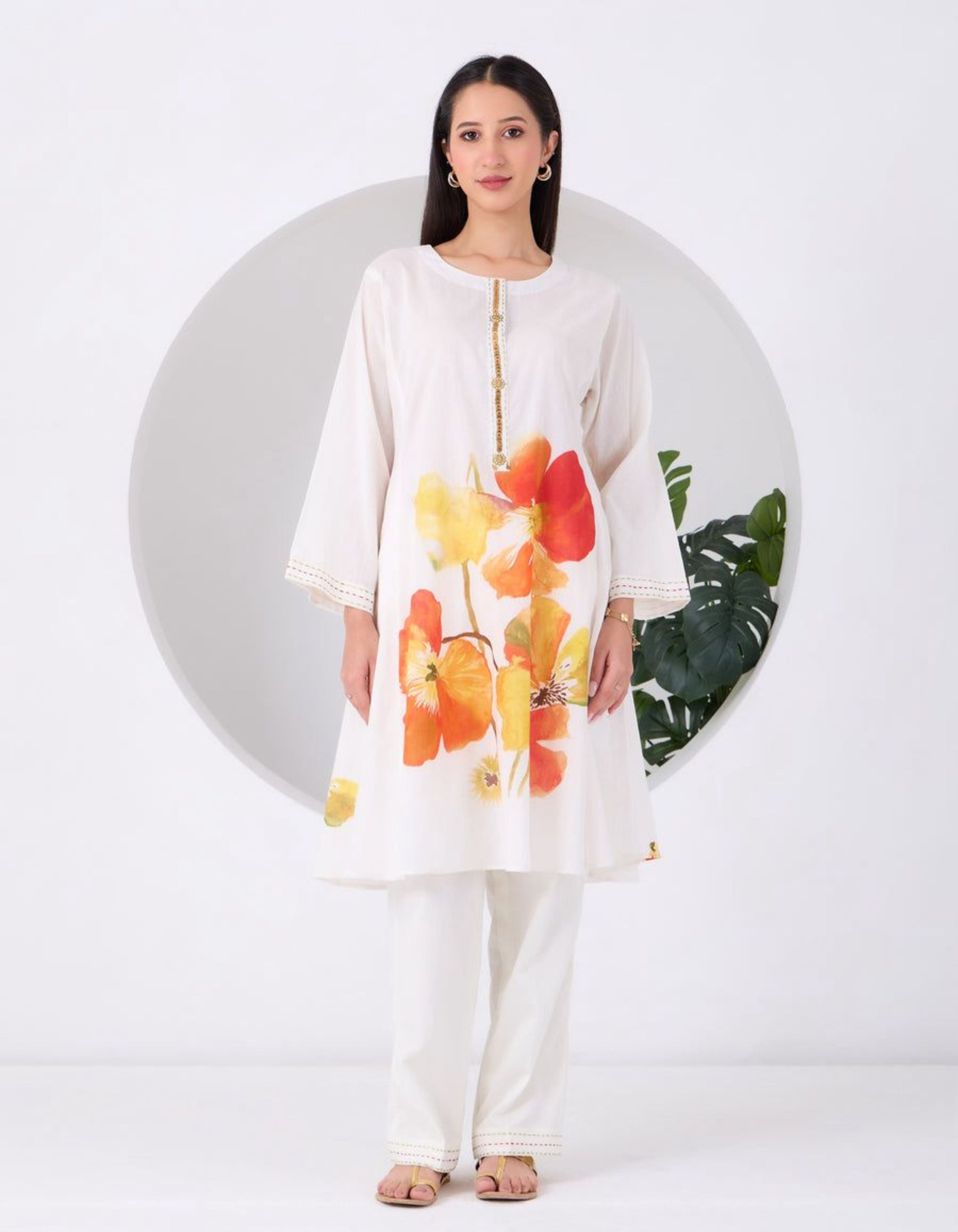 White Daisy Summer June Co-ord Set