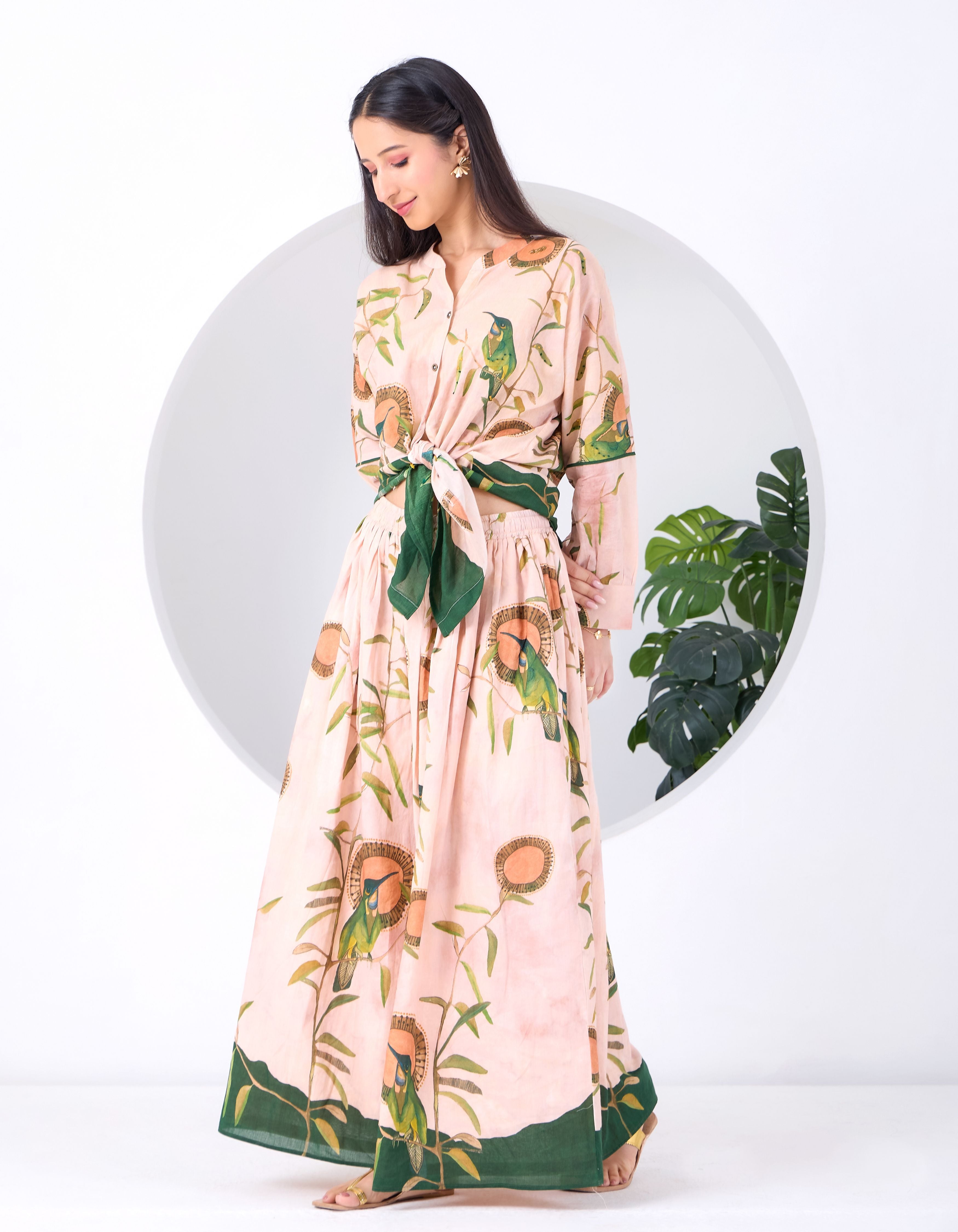 Peach Montane June Skirt Set