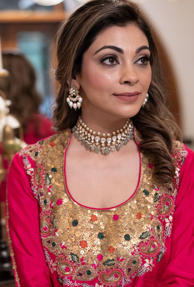 Meghna Nayyar in Pink Paisley Matka Adhira Kurta Set