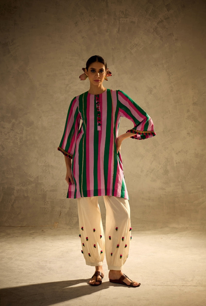 Multi Color Stripes Gulabo Salwar Set