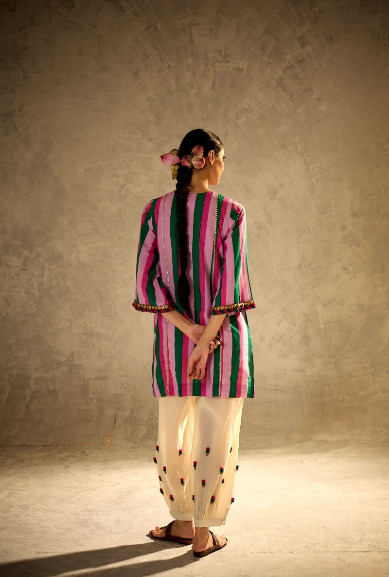 Multi Color Stripes Gulabo Salwar Set