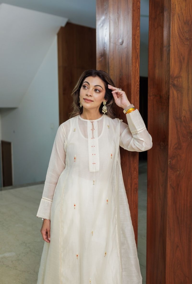 Meghna Nayyar in Ivory Pearl and Jewels Embroidered Prisha Kurta Set
