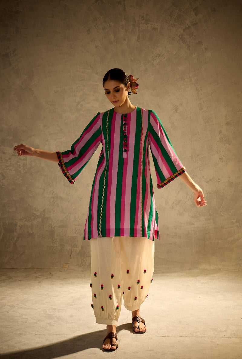 Multi Color Stripes Gulabo Salwar Set