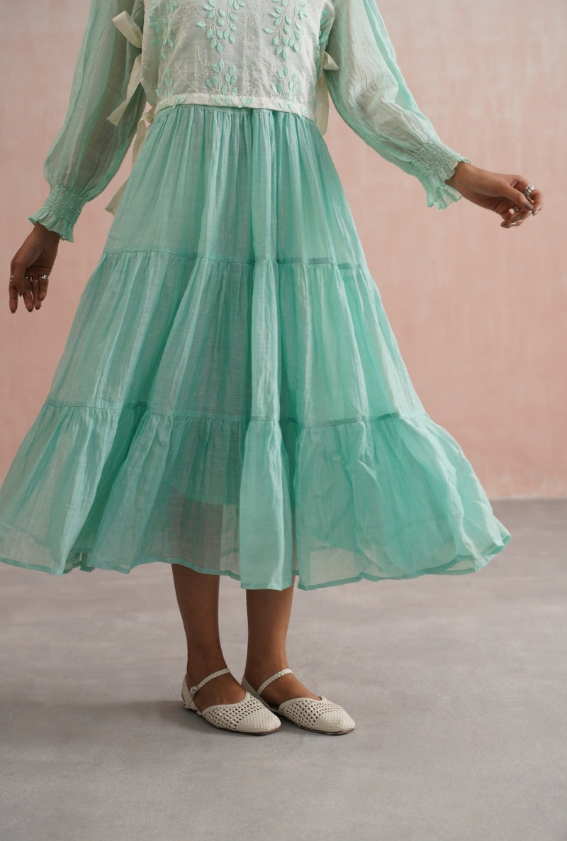 Mint Green Tier Prisha Dress
