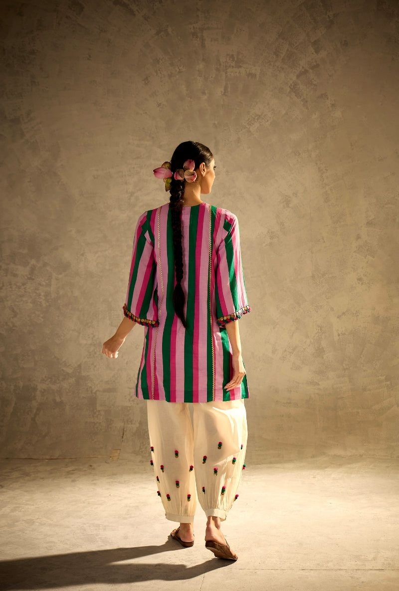 Multi Color Stripes Gulabo Salwar Set