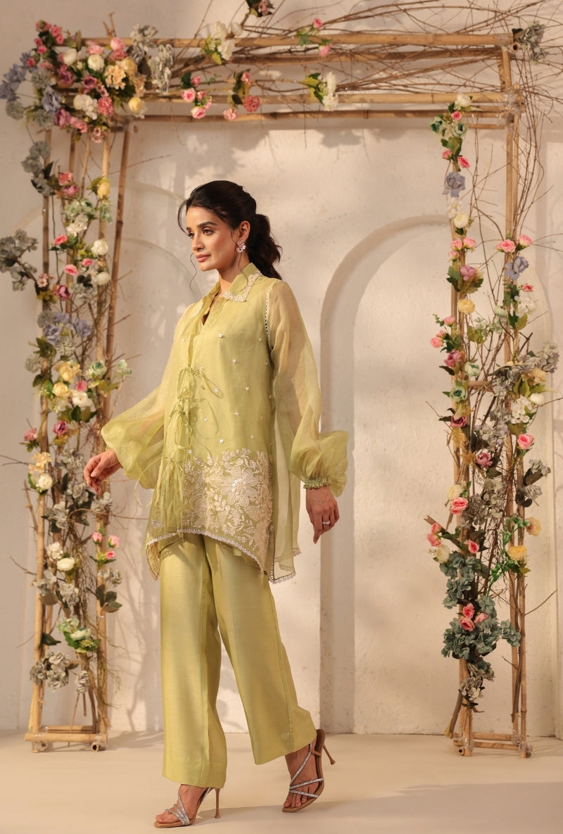 Green Jacket Saaz Co-Ord Set