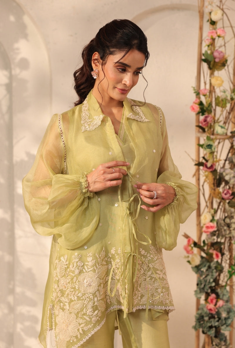 Green Jacket Saaz Co-Ord Set