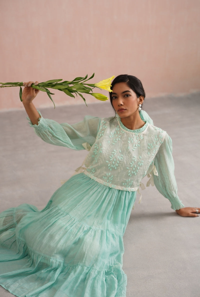 Mint Green Tier Prisha Dress