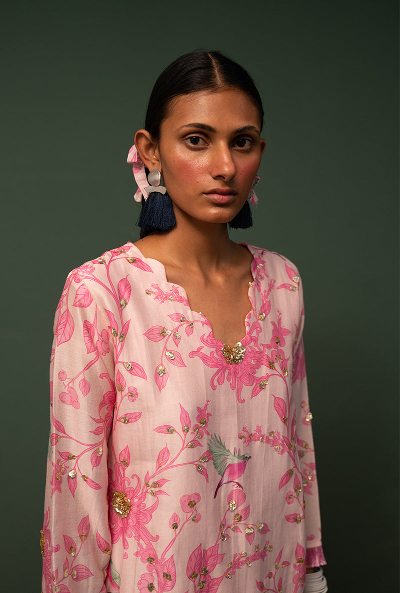 Pink Short Sasha Kurta Set