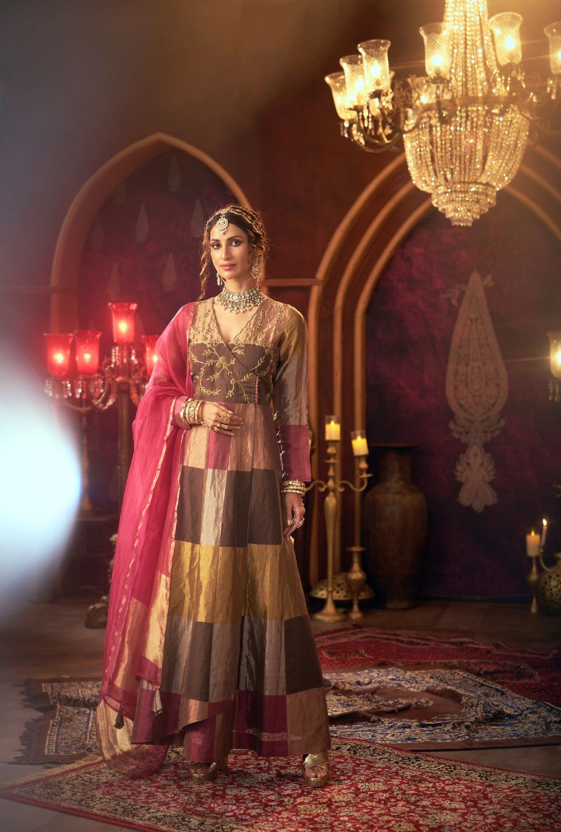 Magenta Angrakha Style Kainaat 2.0 Anarkali Set