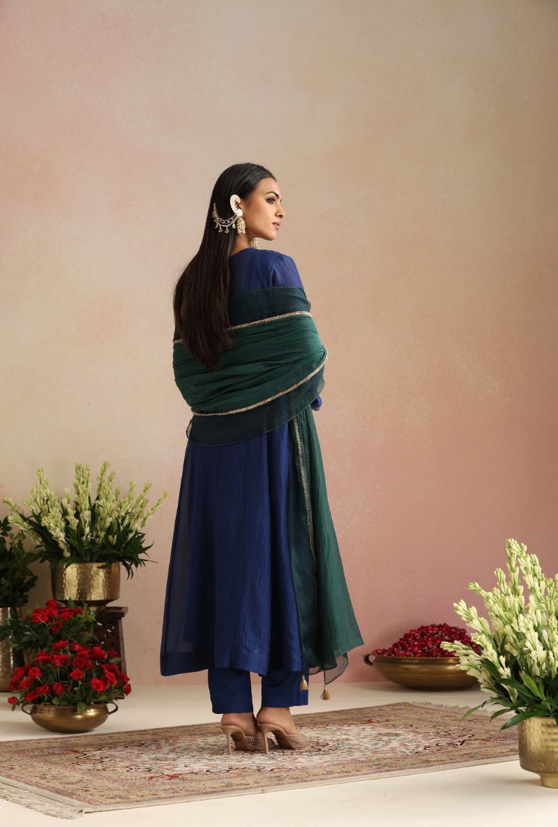 Royal Blue Ginni Itrh Kurta Set