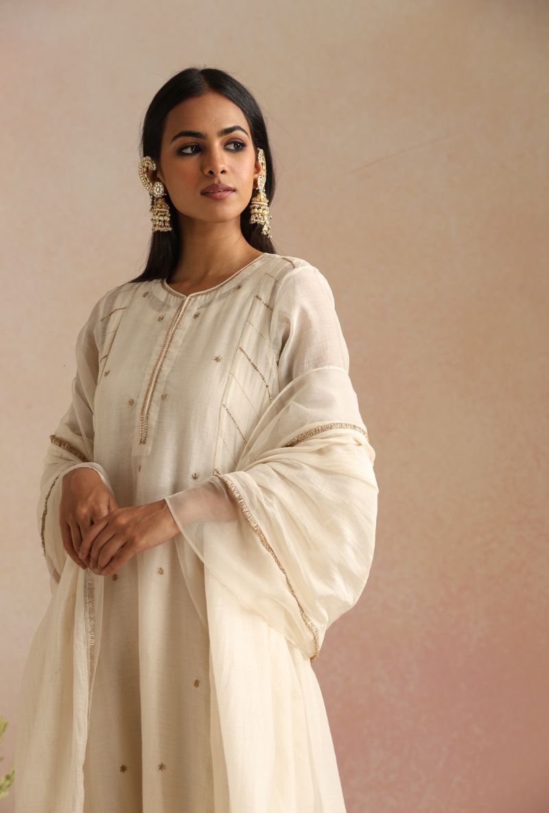 Ivory Dabka Itrh Kurta Set
